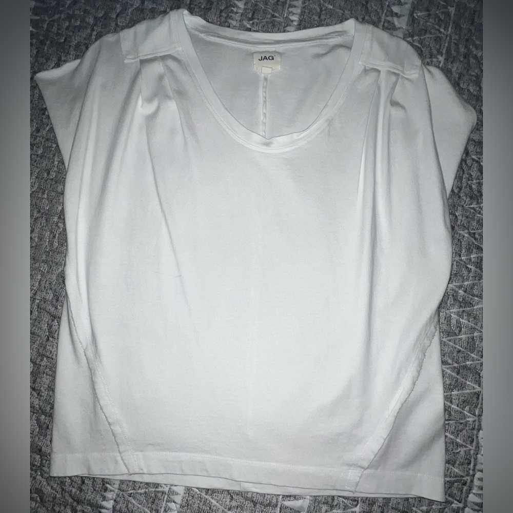 Jag Jeans Women's Flutter Sleeved Tee XS White NWOT